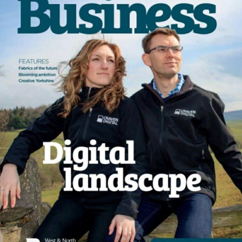Shaun on the cover of West and North Yorkshire Chamber of Commerce busniess magazine